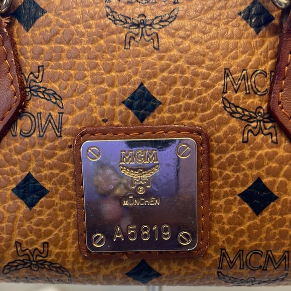 MCM Vintage Mini Boston Handbag With Gold-tone Hardware - Picture 9 of 14